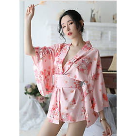 Đồ ngủ Kimono hồng hoa anh đào Nhật Bản