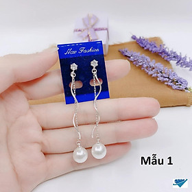 Bông tai bạc tua dài các mẫu MS89
