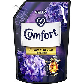 Nước Xả Làm Mềm Vải Comfort Chăm Sóc Chuyên Sâu Hương Nước Hoa Thiên Nhiên Bella Túi 2.8L