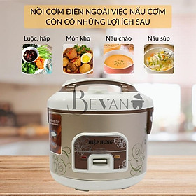 Mua Nồi cơm điện cơ hàng chính hãng Hiệp Hưng Cao Cấp HHCC-01 Bevano  giữ ấm 12 giờ  nồi cơm 1.8L lòng nồi cơm niêu không dính đa năng  tiết kiệm điện năng