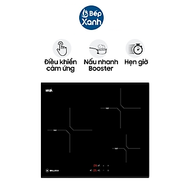 Bếp từ 3 vùng nấu Malloca MH-03I N - Kính đen chấm bi, công suất 5600W - Hàng chính hãng