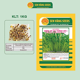 Mua Hạt Giống Rau Mầm Củ Cải Trắng (Size Trung) - Nhập khẩu New Zealand  nảy mầm  95%  siêu năng suất - HẠT GIỐNG SEN VÀNG