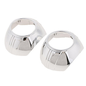 Pair 3.0 Inch Bi-xenon Projector Lens Shrouds Mask Cover for Ford
