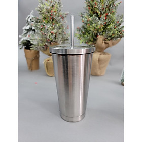Cốc giữ nhiệt inox 304 có ống hút tiện dụng 500ml