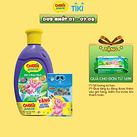 Sữa tắm Gội cho bé Carrie Junior hương Grapeberry 280g - Tặng Bút Màu