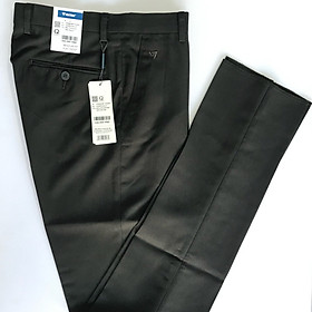 Viettien - Quần tây nam màu charcoal không ly 1P4087 regular fit
