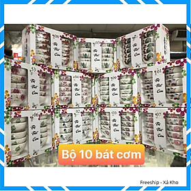 Xả Kho bộ 10 bát cơm sứ bát tràng