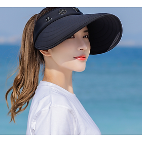Mũ nữ rộng vành chống nắng chống tia UV cao cấp, nón nữ nửa đầu phong cách Hàn