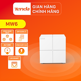 Mua Hệ thống Wifi Nova Mesh cho gia đình Tenda MW6 Chuẩn AC 1200Mbps 1 pack - Hàng Chính Hãng