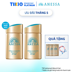 Bộ đôi Kem chống nắng dạng sữa dưỡng da kiềm dầu bảo vệ hoàn hảo (Anessa Gold Milk 60ml x2)