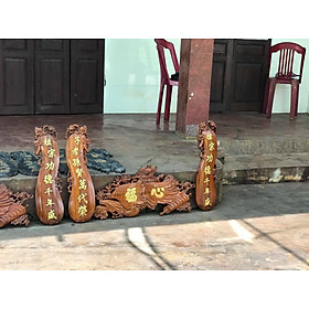 Mua Bộ khánh thư câu đối mini gỗ hương xám