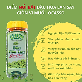 Đậu hòa lan sấy giòn vị muối o'casso hộp 275g