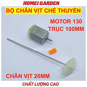 Bộ chân vịt mini kèm trục 100mm motor 130 3V -6V chế thuyền mini chất lượng cao - D0409