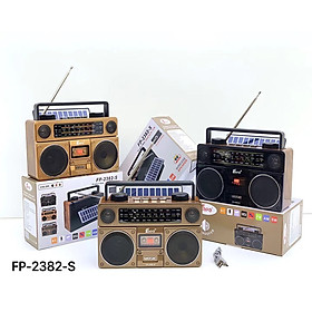 Đài Radio Bluetooth Năng Lượng Mặt trời FePe, Model FP-2382-S, FM, AM, SW, Cổng Cắm USB, Thẻ Nhớ -Hàng Chính Hãng