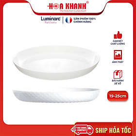 Đĩa Thủy Tinh Luminarc Precious 25cm kháng vỡ, chịu nhiệt - 1 đĩa - Q1659