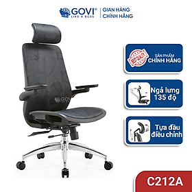 Mua Ghế công thái học Ergonomic GOVI Como C212A - Tựa đầu điều chỉnh độ cao  lưng và đệm bọc vải lưới 3D  thiết kế tinh tế