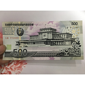 Mua Tiền 500 Won của Bắc Triêu Tiên hình tòa nhà quốc hội   tặng phơi nylon bảo quản tiền