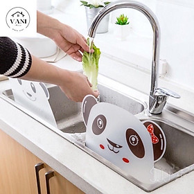 Mua Tấm chống văng nước bồn rữa chén hình gấu trúc - Tấm nhựa lót bồn rửa chén chống văng hình gấu dễ thương
