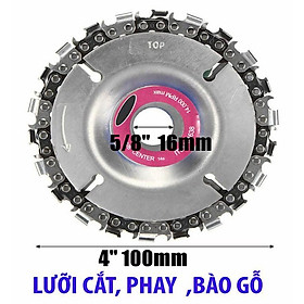 Mua ĐĨA LƯỠI CƯA XÍCH CẮT   PHAY  PHÁ GỖ ĐA NĂNG GẮN MÁY MÀI 100MM