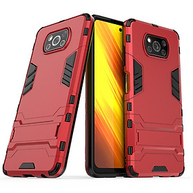 Ốp lưng cho Xiaomi Poco X3 NFC iRON - MAN Nhựa PC cứng viền dẻo chống sốc
