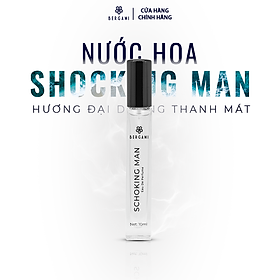 Nước Hoa Nam Chính Hãng Bergami, Mùi Hương Hiện Đại Lịch Lãm Chuẩn Quý Ông 10ml/chai - Shocking Man