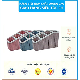 Khay Nhựa Tiện Ích 4 Ngăn Việt Nhật Để Bàn Đựng Bút Vật Dụng Đa Năng Cao Cấp - Hàng Việt Nam ( Giao màu ngẫu nhiên)