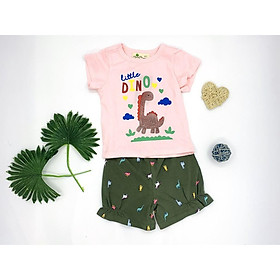 Set quần áo bạn gái phối tim, khủng long 6-10T. Vải cotton mềm mịn, thoáng mát. Thương hiệu LITIBABY