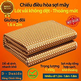Mua  HÀNG XỊN - CHỌN SIZE  Chiếu điều hòa sợi mây tổng hợp lót vải không dệt cao cấp hàng xuất khẩu 2 mặt giá rẻ 1m2 1m6 1m8 chính hãng