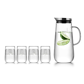 Bộ bình 4 ly thủy tinh Samadoyo NA614 1250ml