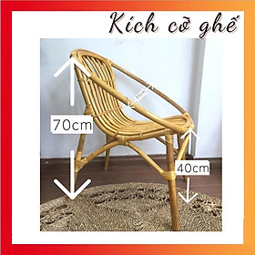 Mua Ghế mây con sò HOME MÂY chắc chắn chuẩn kích thước để ban công Homestay