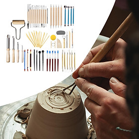 61 Pieces Clay Sculpting Tools Set Carving Polymer Modeling Crafts Sculpture Making Projects Kit