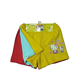 Set 3 cái quần chip đùi chất cotton 100% dành cho bé gái từ 1 tuổi đến 9 tuổi