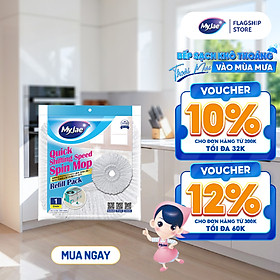 Bông Lau Thay Thế MyJae Dạng Tròn Dành Cho Cây Lau Nhà Xoay 360 Độ