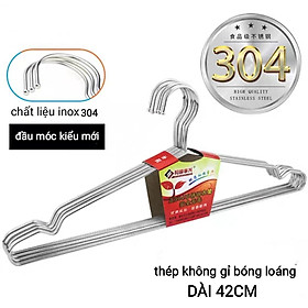 Mua Combo Móc phơi quần áo inox 304 sáng bóng đẹp dài 42cm