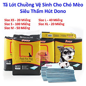 Tã Lót Chuồng Miếng Lót Vệ Sinh Cho Chó Mèo Siêu Thấm Hút Dono - M