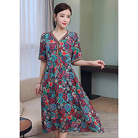 Đầm Suông Bigsize Dạo Phố in Họa Tiết Popart Màu Tươi Trẻ GOTI 1744