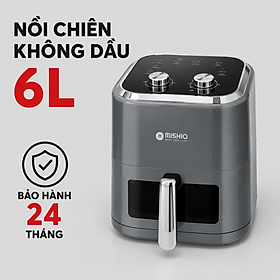 Mua Nồi chiên không dầu 6L Mishio MK408 – Màu Xám Sang Trọng  Bảo Hành 24 Tháng - hàng chính hãng