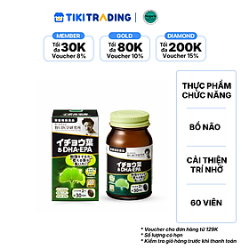 Thực phẩm bảo vệ sức khỏe NOGUCHI GINKGO BILOBA & DHA-EPA (60 viên/hộp)