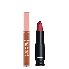 Combo 2 son Lemonade Super Natural Matte LipCream 5g và Matte Addict 3.8g - được chọn màu