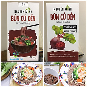 Hình ảnh Bún củ dền (mì gạo củ dền) Nguyên Minh 300gr, gạo nguyên cám ăn kiêng eat clean