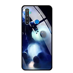 Ốp lưng kính cường lực cho điện thoại Realme 5 - 0294 PANDA - Hàng Chính Hãng