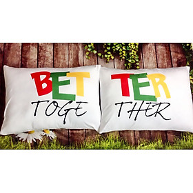 Mua Cặp vỏ gối đôi 40-60cm Better Together