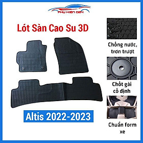 Thảm lót sàn ô tô cao su 3D Altis 2022-2023 không mùi, chống trơn trượt mài mòn tốt