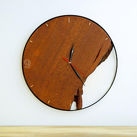 Đồng Hồ Treo Tường Chế tác Trang Trí Phòng Khách Sang Trọng Gỗ Mộc Tự Nhiên DH24050019