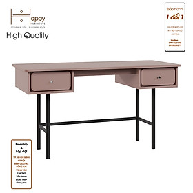 [Happy Home Furniture] SWEETY , Bàn làm việc 2 ngăn kéo - chân sắt, 140cm x 60cm x 75cm ( DxRxC), BAN_044