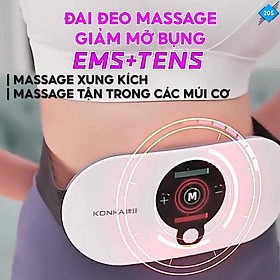 Đai Massage Rung Động Giảm Đau Có Đèn Hồng Ngoại Làm Ấm Bụng Và Các Vùng Cơ Bắp 205
