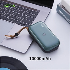 Pin sạc dự phòng hỗ trợ sạc nhanh Mr. Charger 10000mAh CH06 IDMIX - xanh - AsiaMart