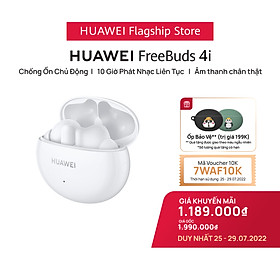 Mua Tai Nghe Không Dây Huawei FreeBuds 4i | Chống Ồn Chủ Động | 10 Giờ Phát Nhạc Liên Tục | Âm Thanh Chân Thật | Hàng Phân Phối Chính Hãng