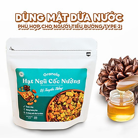 Granola nướng giòn tan - Dùng mật dừa nước, 0 trái cây sấy, GI thấp - Hạt ngũ cốc giảm cân - HeydayCacao- Vị Truyền Thống 80g