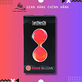 Bao cao su Tâm Thiện Chí 4in1- gân gai, kéo dài thời gian Four In Love Hộp 12 chiếc